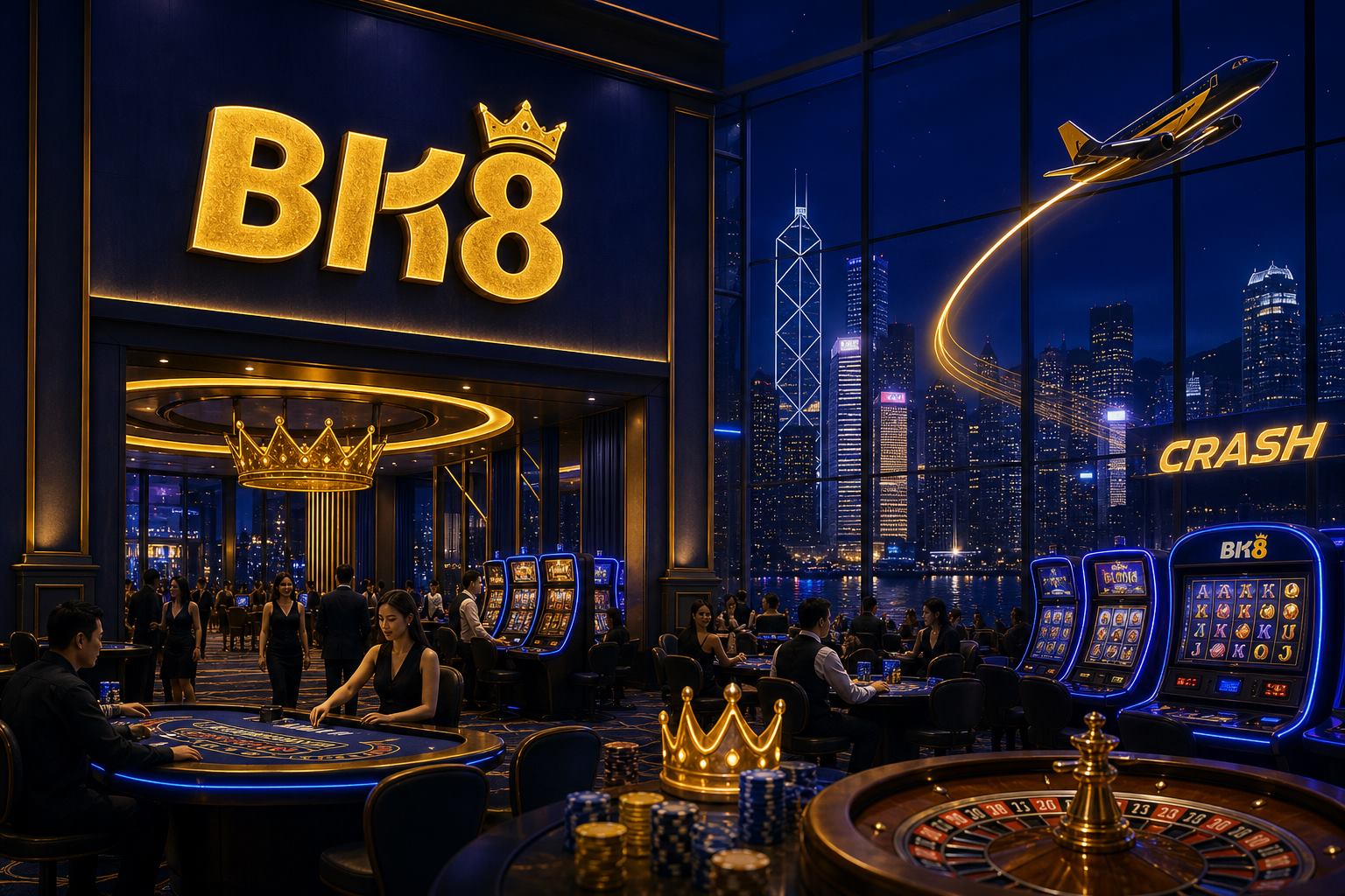 BK8 casino night lobby