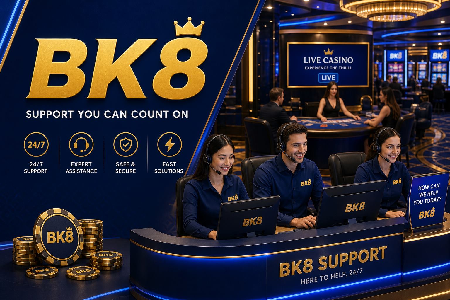 BK8 casino support floor